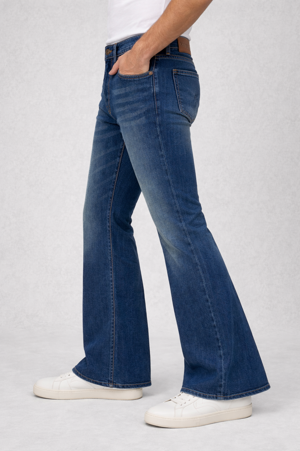 Men’s Bootcut Jeans Blue – Stretchable Slim Fit Casual Denim Pants