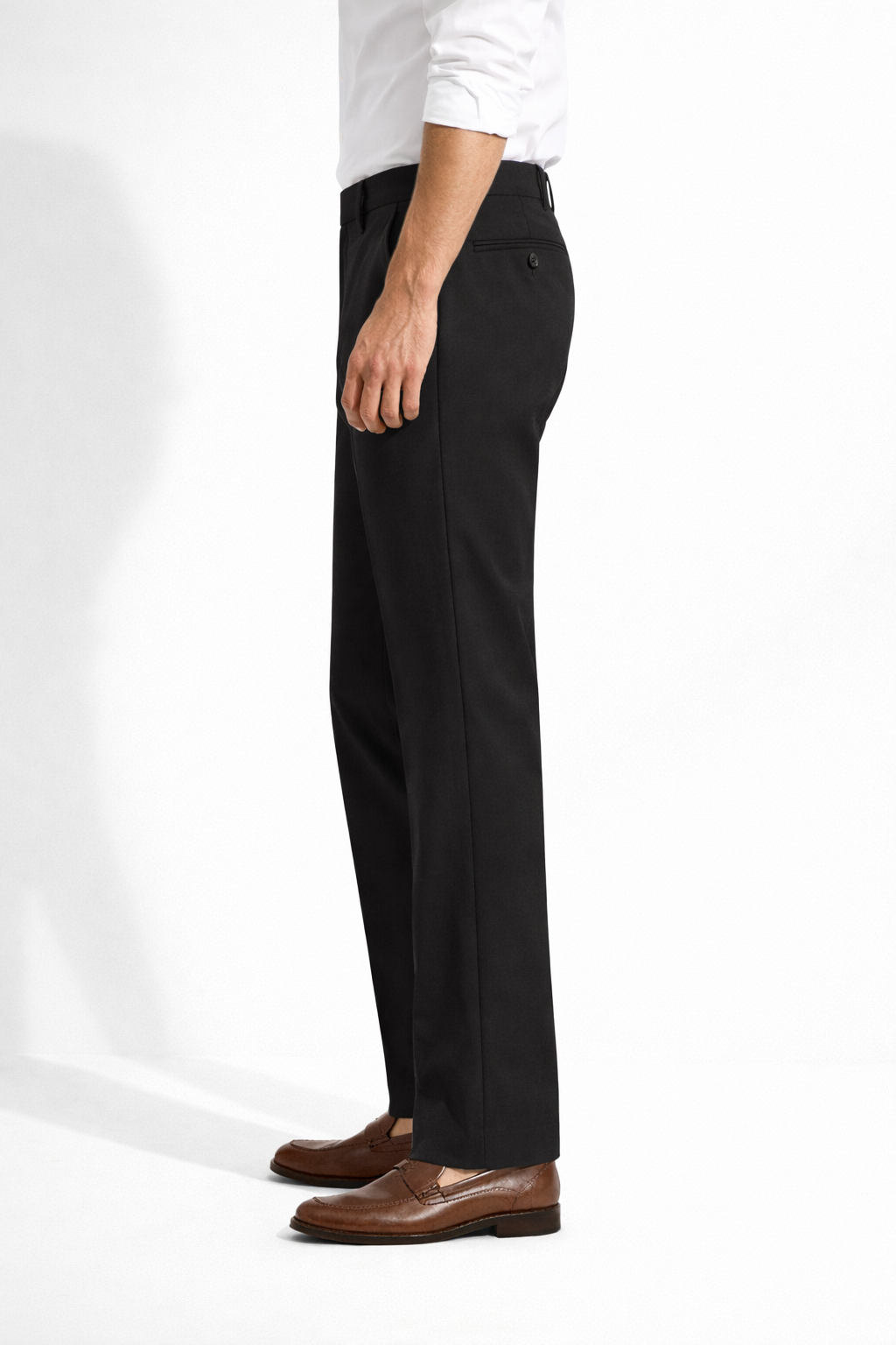 Men’s Elegant Bootcut Formal Pants – Comfortable Slim Fit Black Trousers