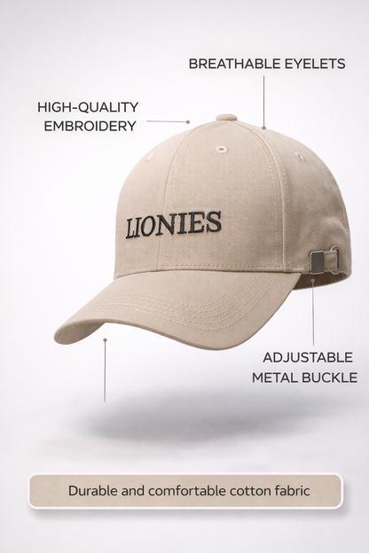 LIONIES Stylish Beige Baseball Cap for Men – Premium Adjustable Fashion Hat