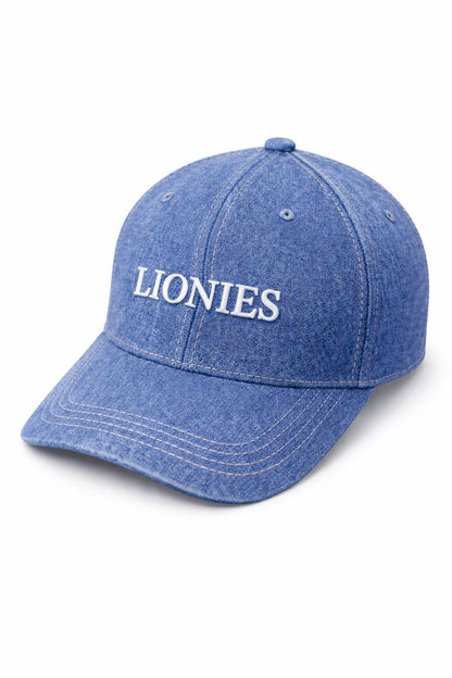 Men’s Stylish Blue Denim LIONIES Cap – Classic Casual Fashion Hat