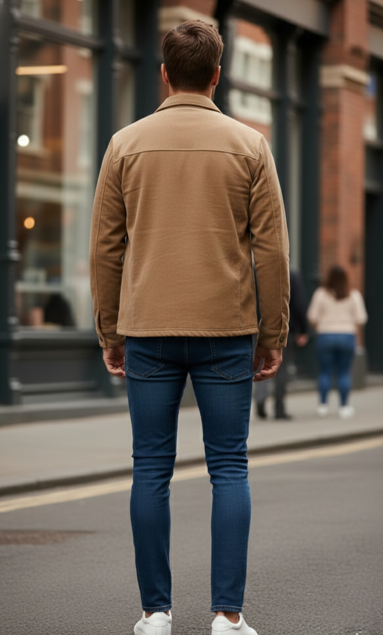 Lionies Men’s Premium Olive Green Casual Jacket with Soft Fabric, Full-Zip Design, Stylish Streetwear Layer Shacket (Jacket)