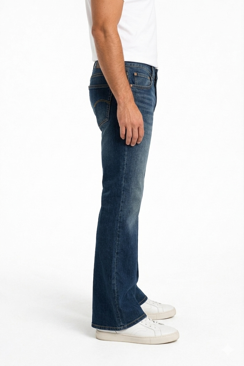 Men’s Trendy Bootcut Denim Jeans – Comfortable & Stylish Blue Pants