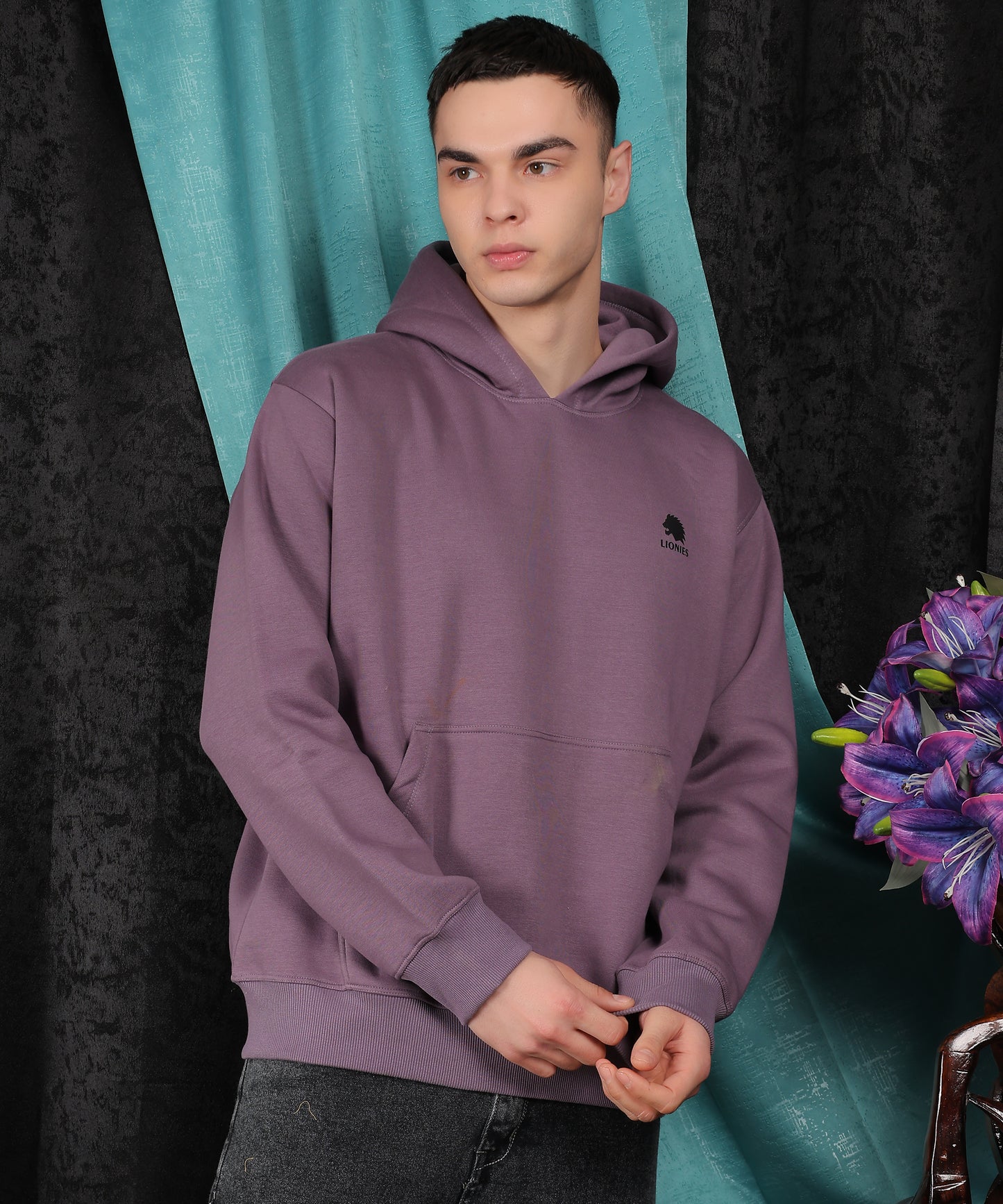 Lionies Premium Cotton Fleece Moov Hoodie for Men - 400 GSM
