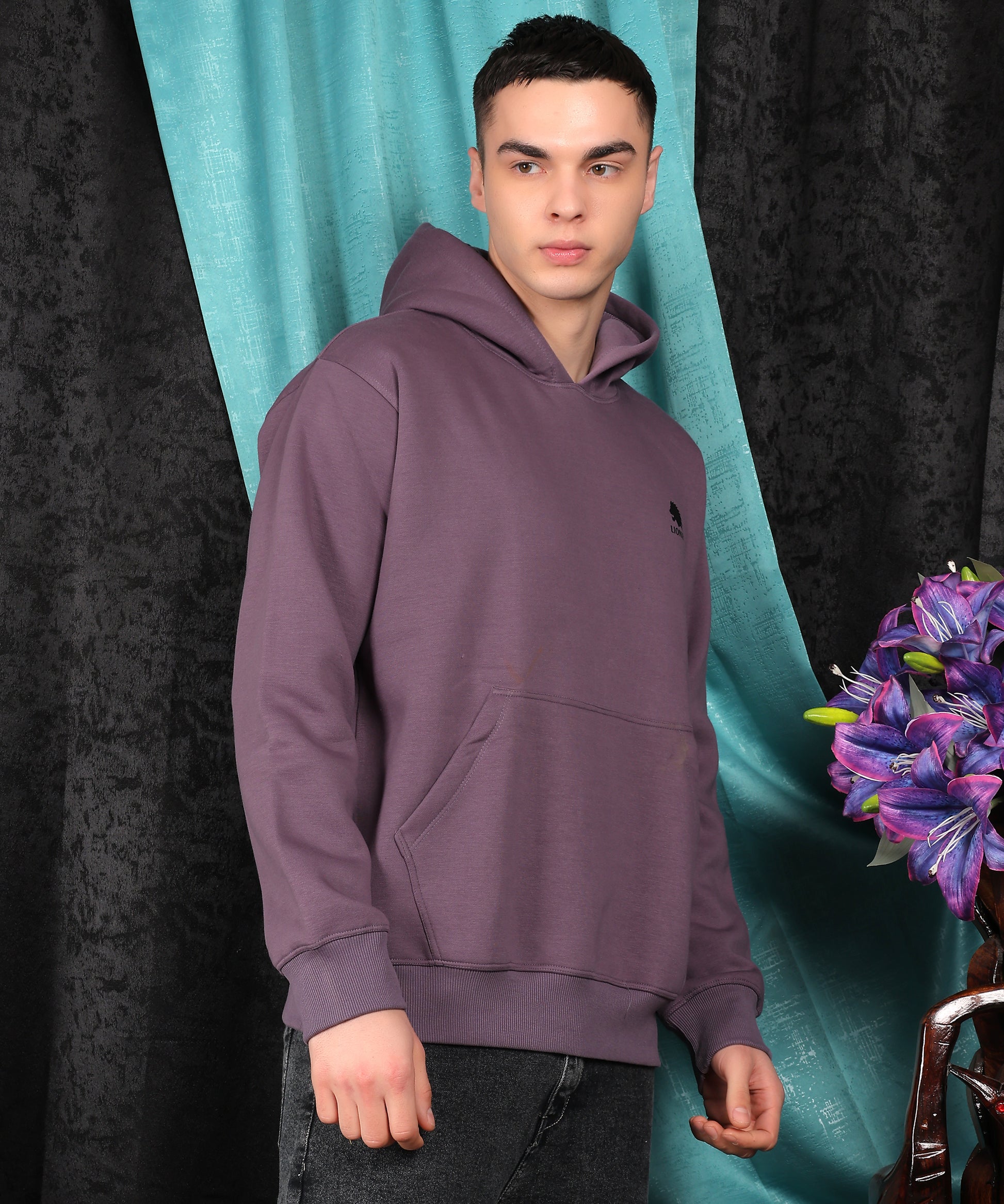 Lionies Premium Cotton Fleece Moov Hoodie for Men - 400 GSM