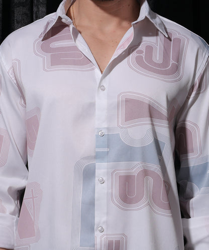 Lionies Alphabet Light Brown Print Full Sleeve Shirt