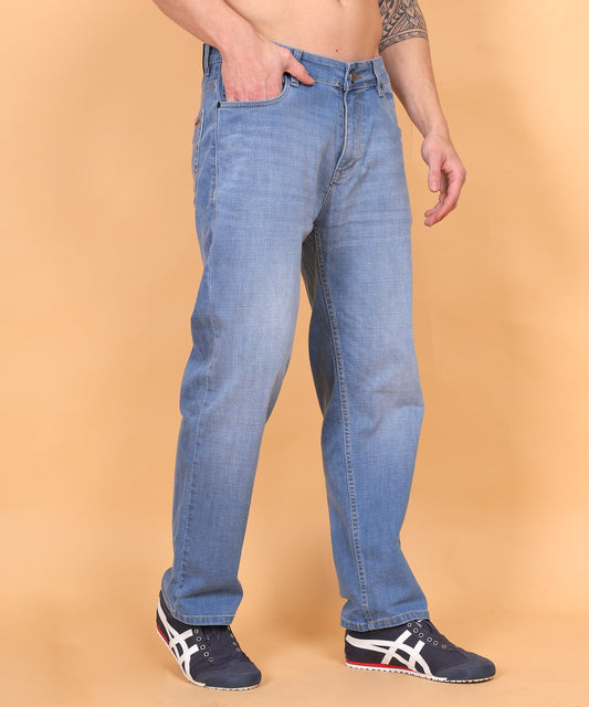 Lionies Light Blue Loose Fit Jeans for Men