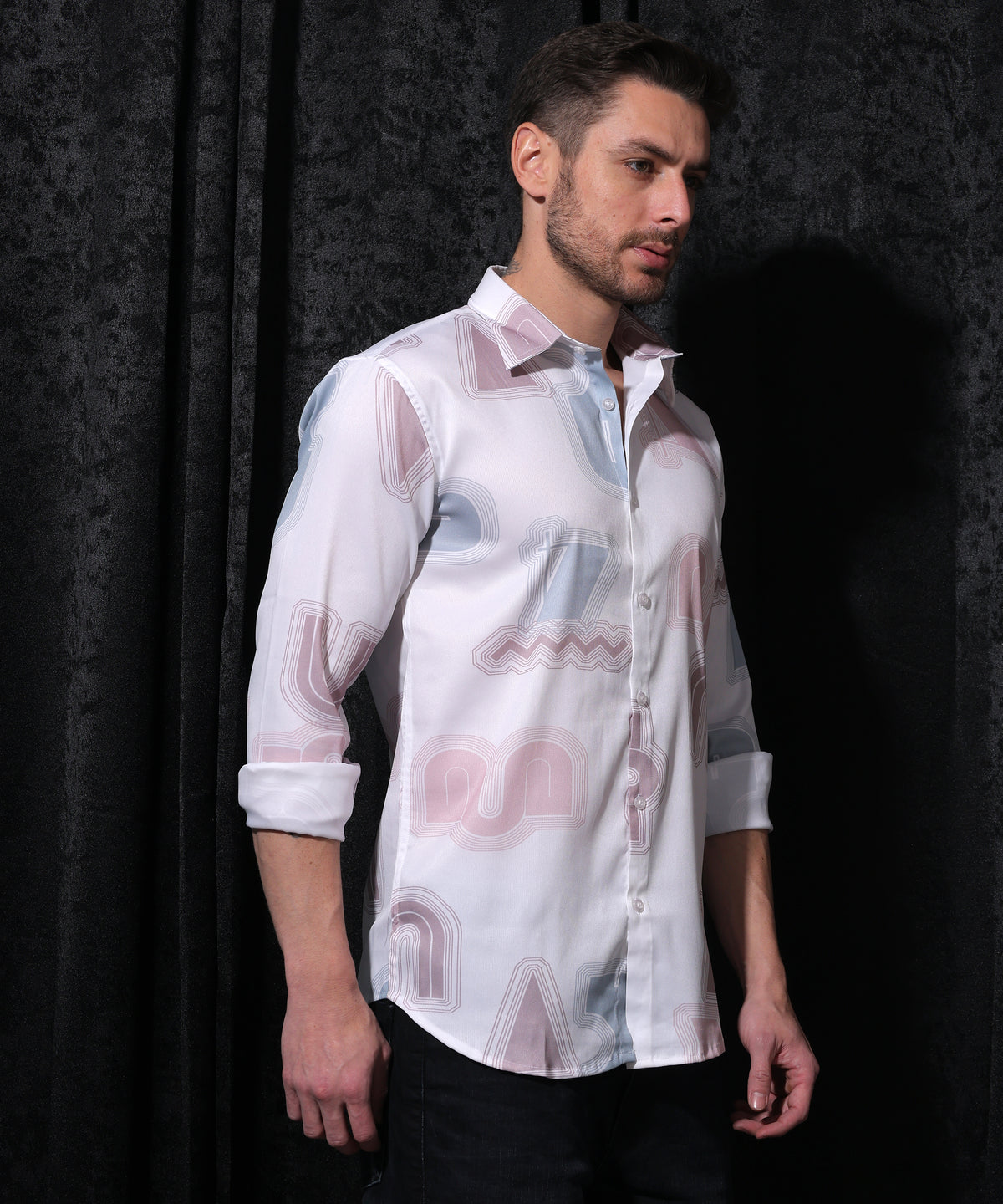 Men's Lionies Spectrum Bloom Full Sleeve Shirt – Stylish floral print, premium cotton fabric, perfect for formal and casual wear
