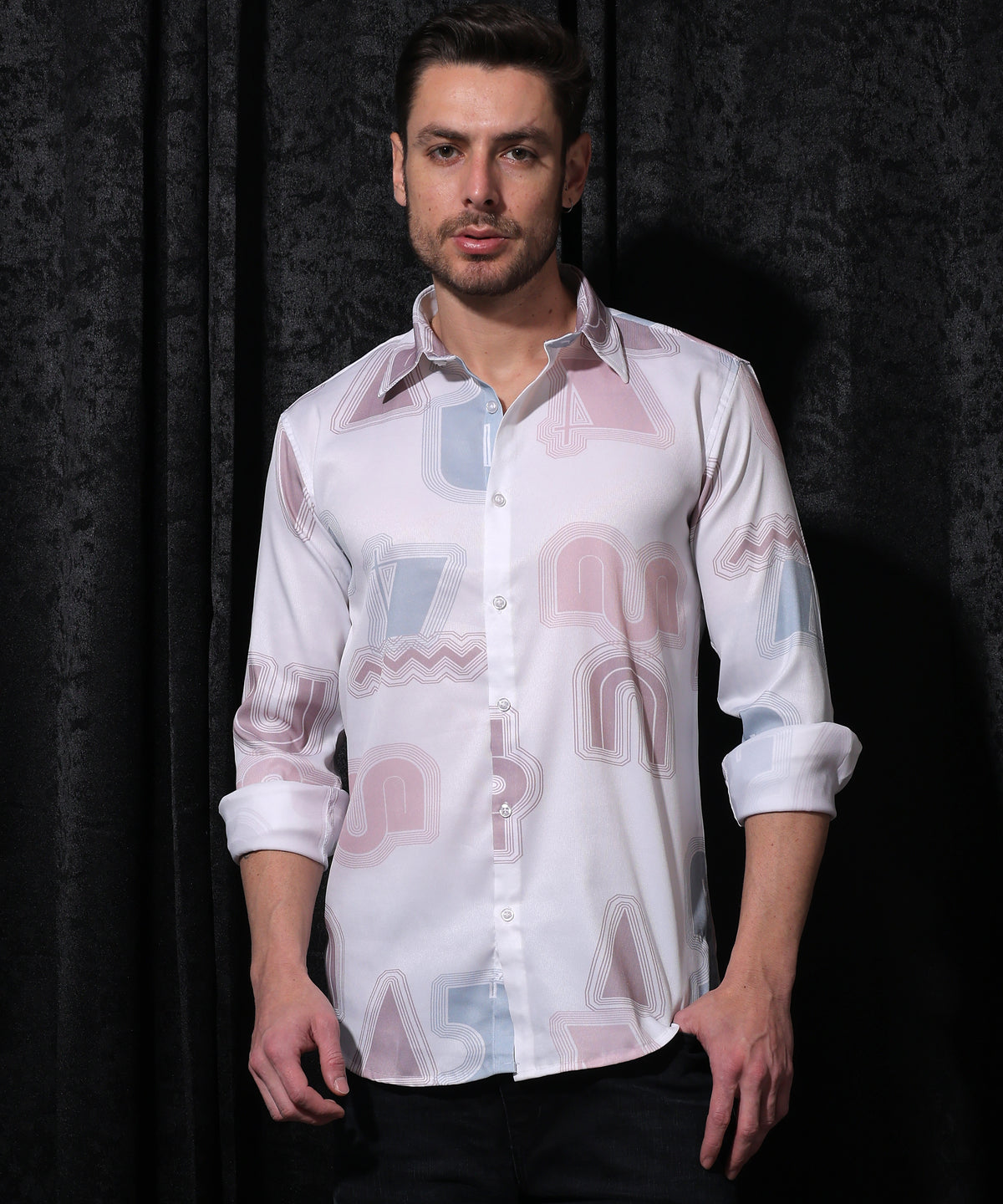 Men's Lionies Spectrum Bloom Full Sleeve Shirt – Stylish floral print, premium cotton fabric, perfect for formal and casual wear