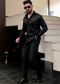 Lionies Men’s Black Designer Shirt with Gold Studded Detailing