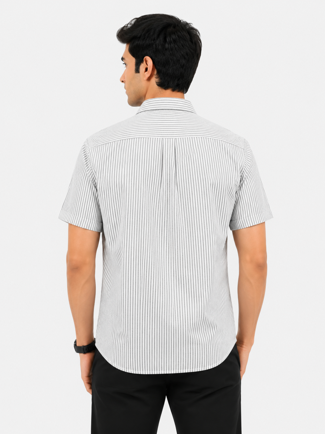 Lionies Classic Grey Striped Casual Shirt